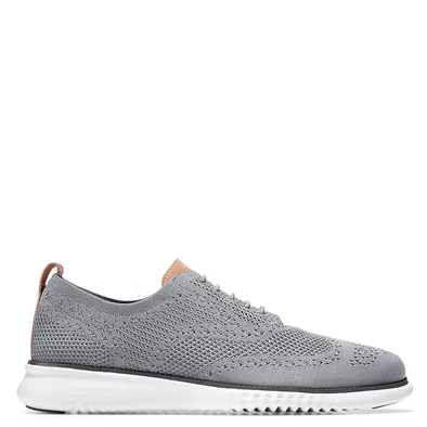 Cole Haan Men's 2.Zerogrand Wingtip Oxford - Ironstone/Magnet/Optic White - Image 2