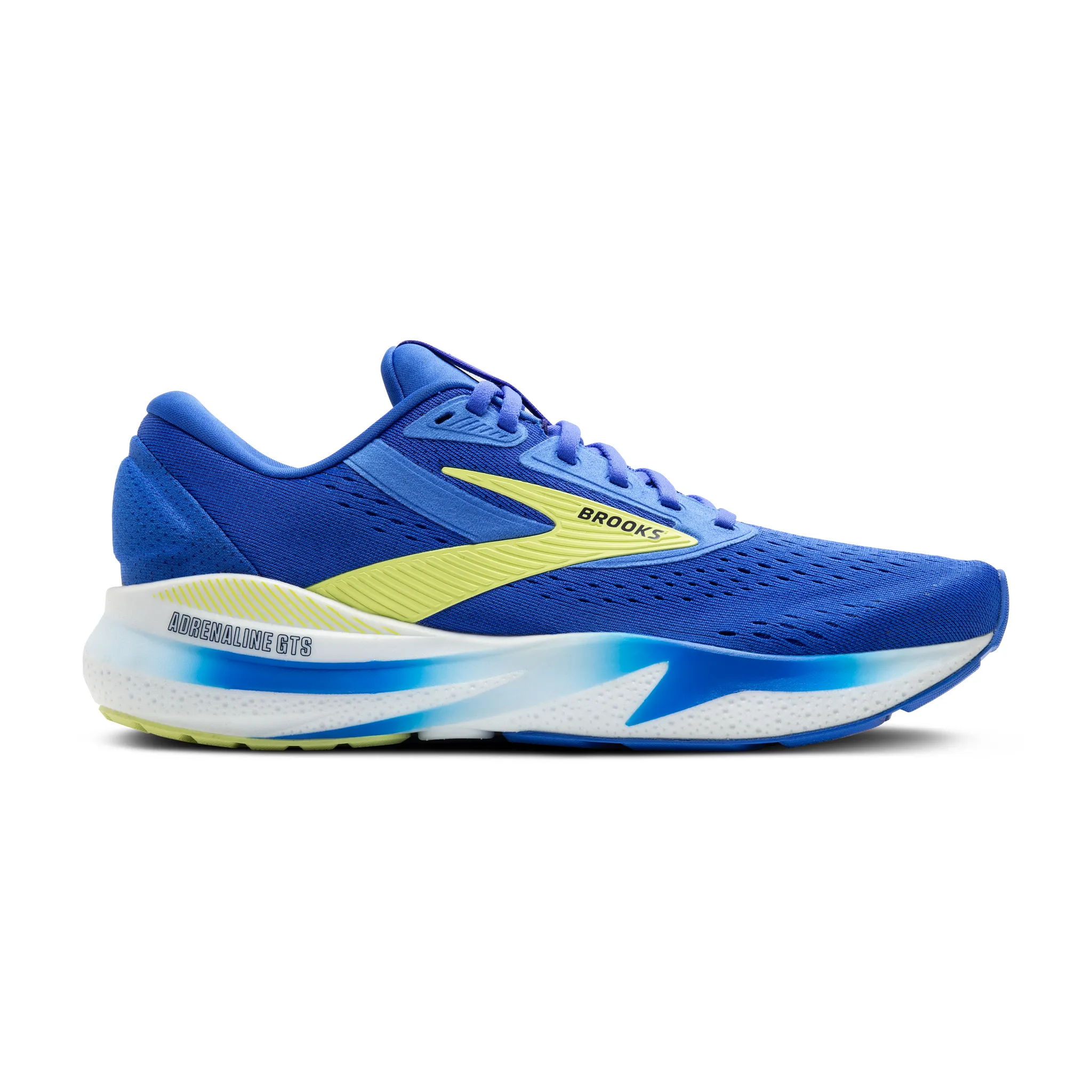 Brooks Men's Adrenaline GTS 24 Running Shoes - Cobalt/Neo Yellow/Peacoat - Image 3