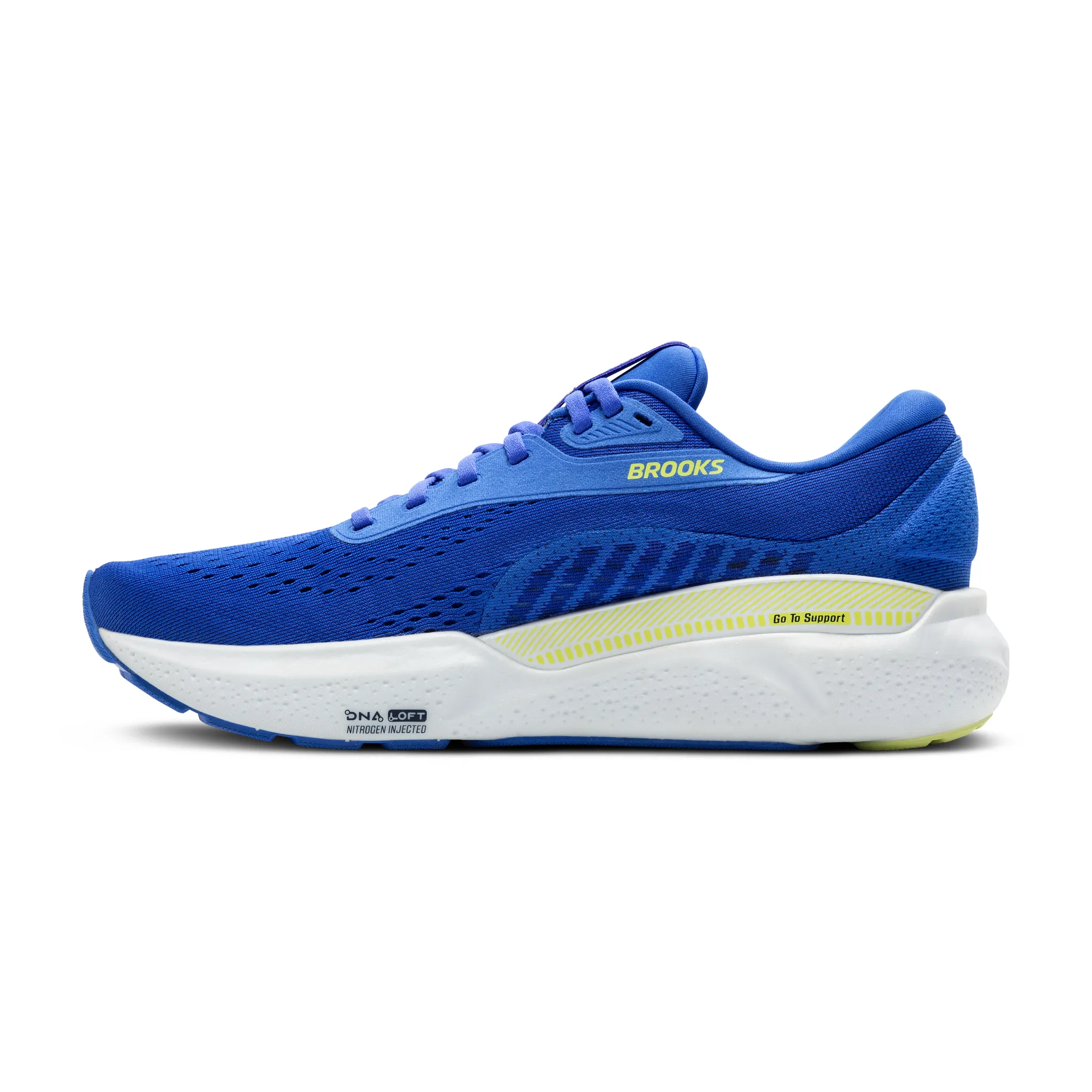 Brooks Men's Adrenaline GTS 24 Running Shoes - Cobalt/Neo Yellow/Peacoat - Image 4