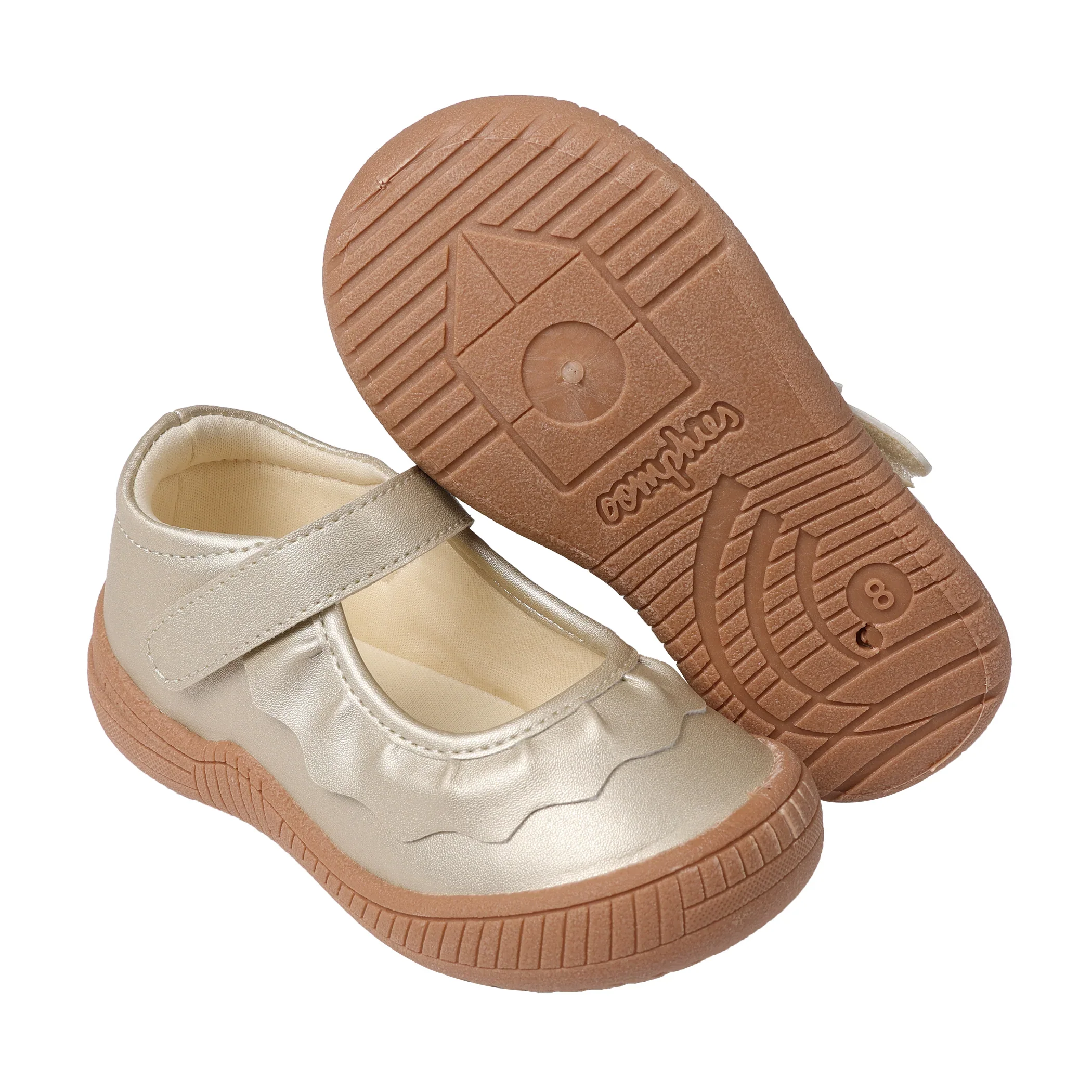 Oomphies Girls' (Sizes 5-3) Amina Mary Jane - Gold - Image 4