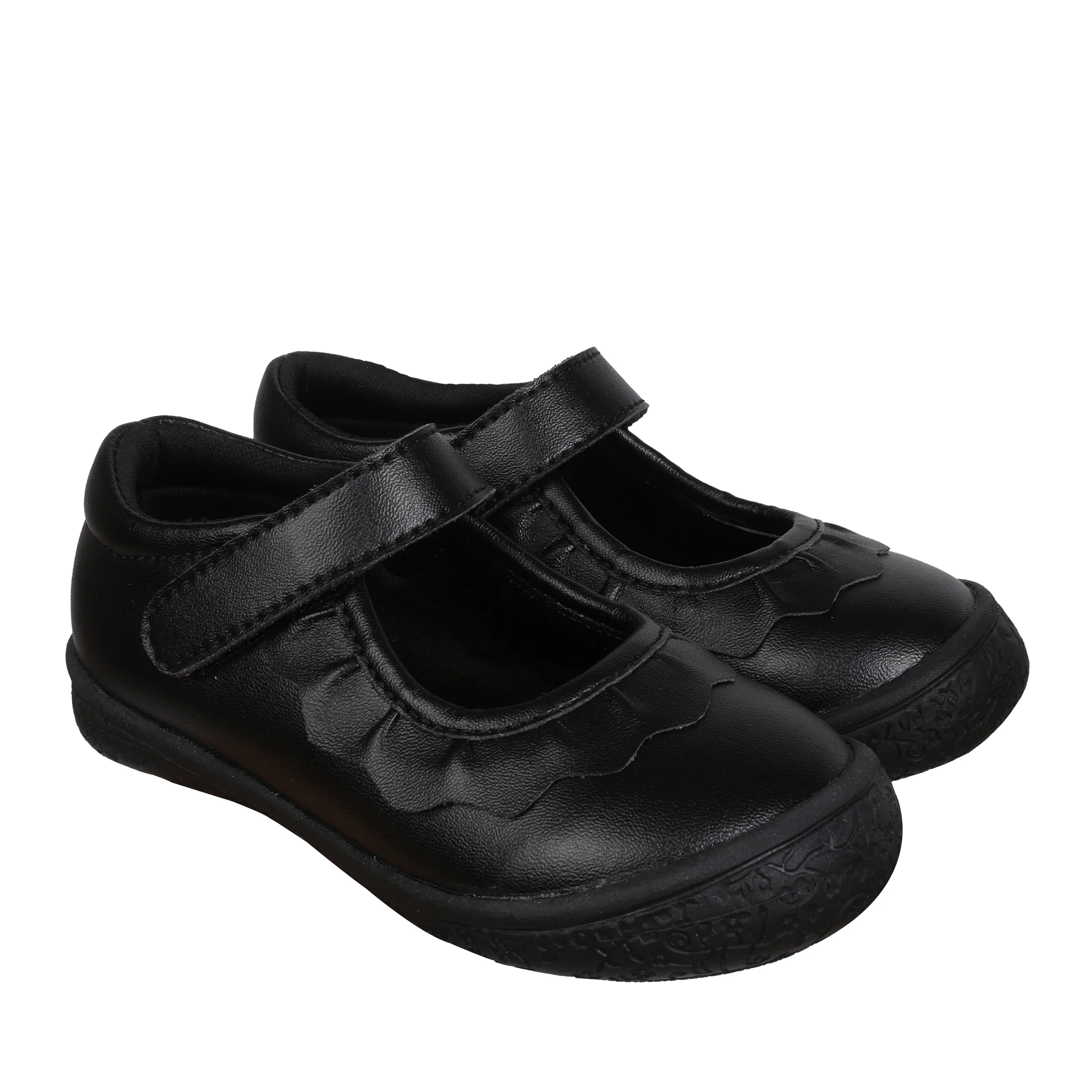 Oomphies Girls' (Sizes 5-3) Amina Leather Mary Jane - Black/Black