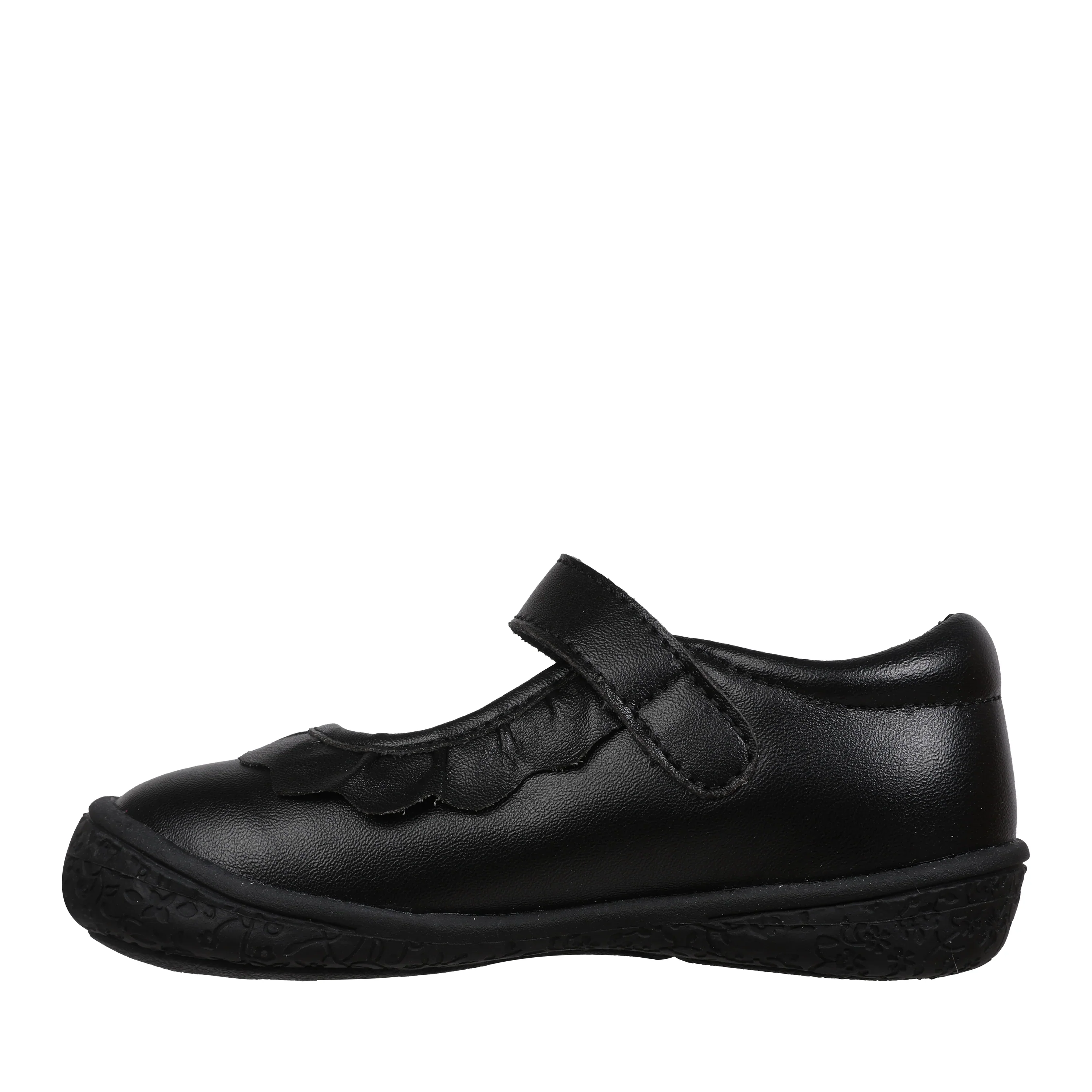 Oomphies Girls' (Sizes 5-3) Amina Leather Mary Jane - Black/Black - Image 2