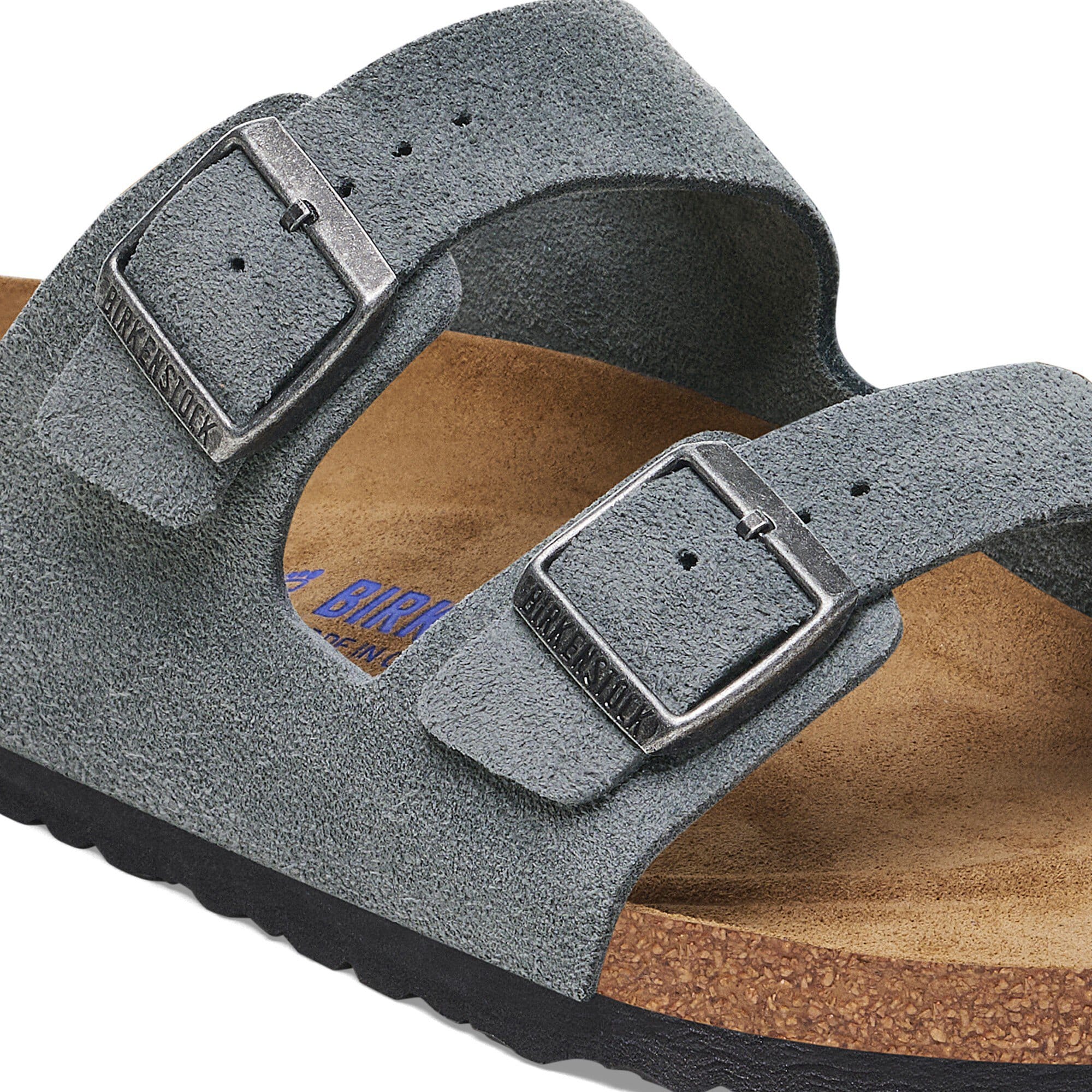 Birkenstock Men's Arizona Soft Footbed Sandal - Basalt Gray - Image 4
