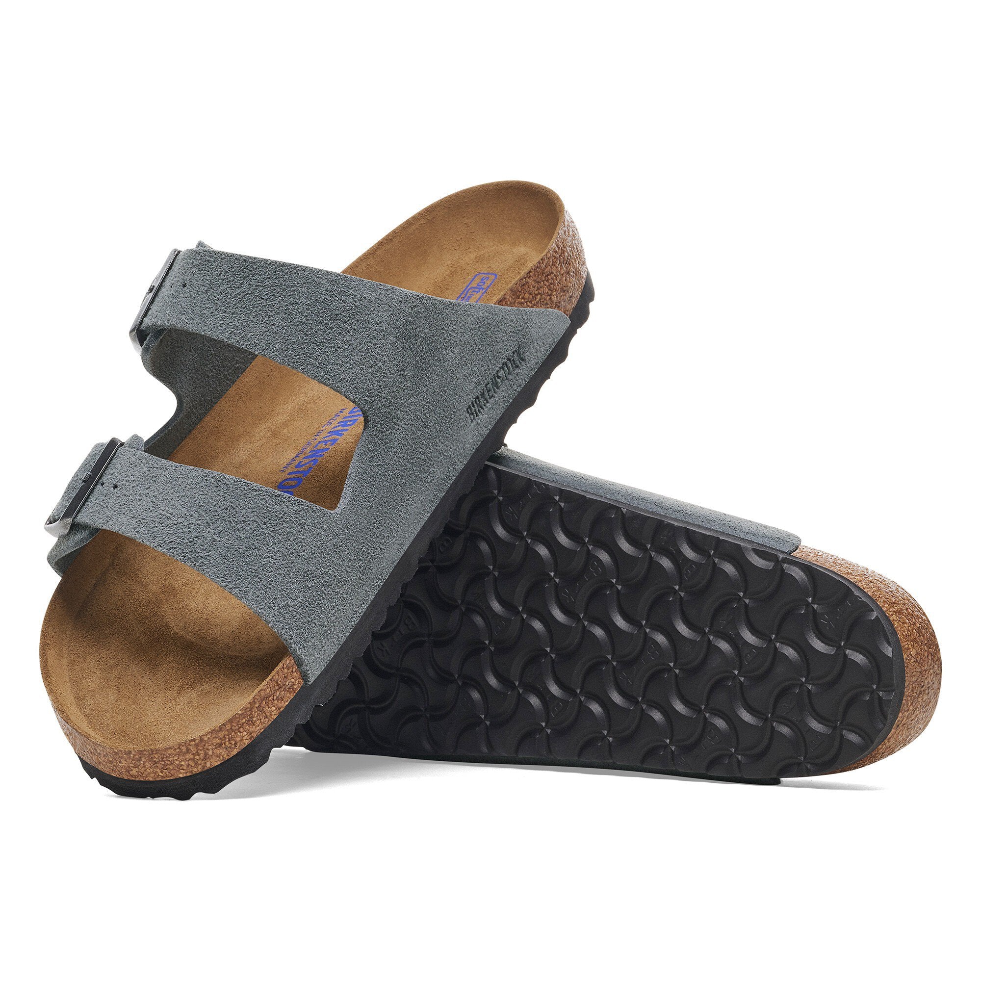 Birkenstock Men's Arizona Soft Footbed Sandal - Basalt Gray - Image 6