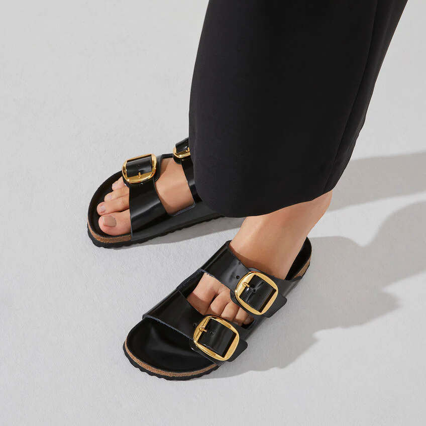 Birkenstock Women's Arizona Big Buckle Sandal - High Shine Black - Image 11