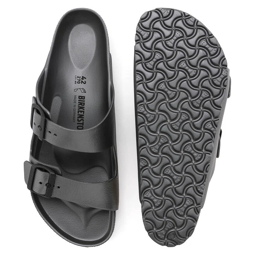 Birkenstock Men's Arizona EVA Sandal - Metallic Anthracite - Image 8