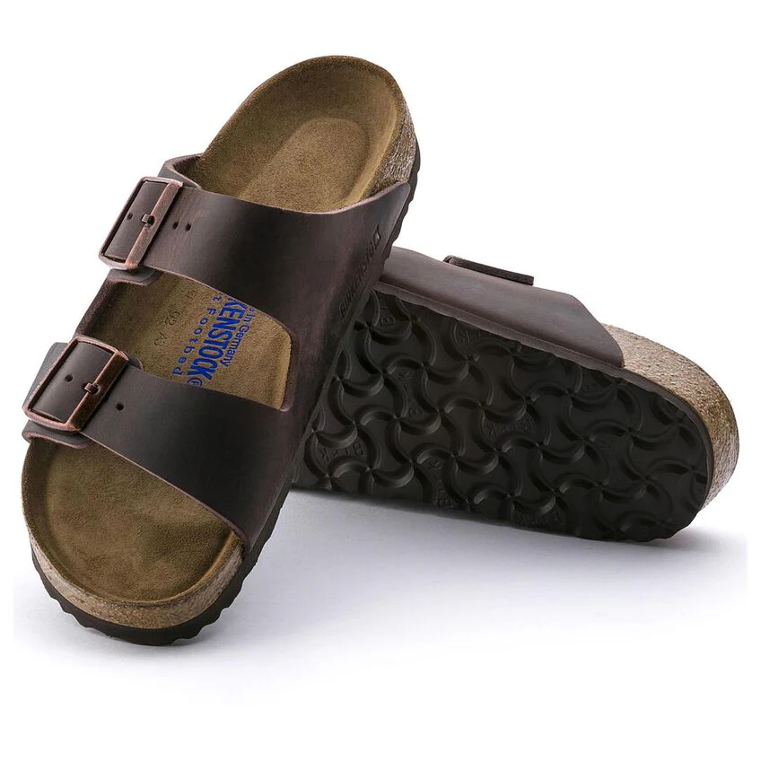 Birkenstock Unisex Arizona Soft Footbed Oiled Leather Sandal - Habana - Image 4
