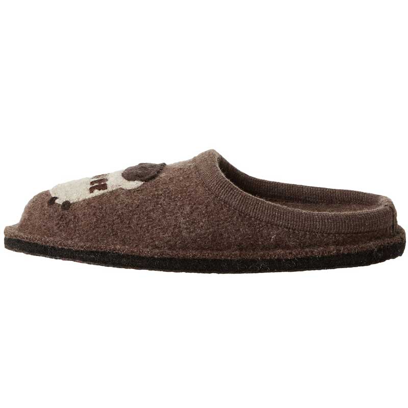 Haflinger Unisex Coffee Slippers with Soft Sole - Image 2