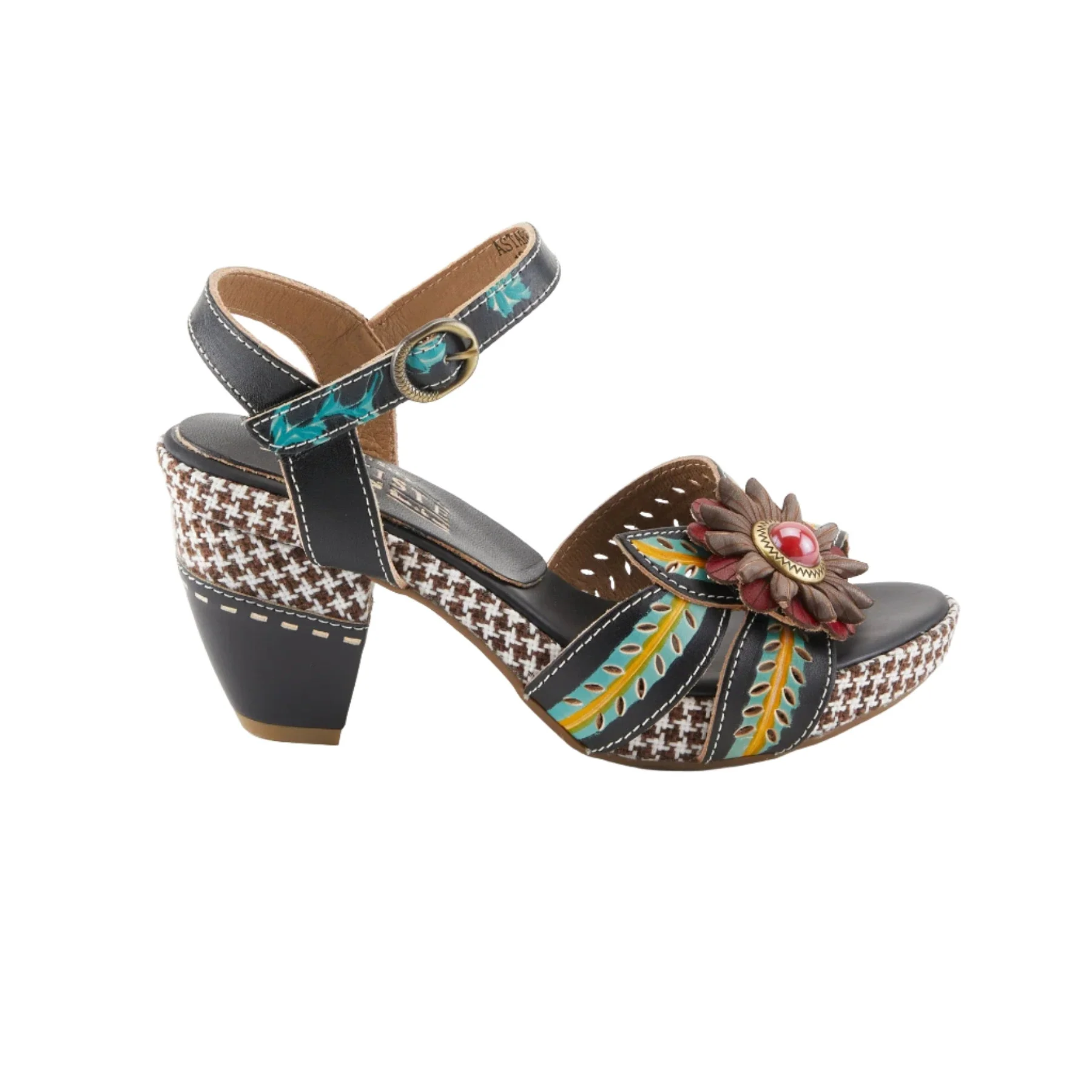 L'Artiste by Spring Step Women's Astarr Sandals - Black Multi - Image 3
