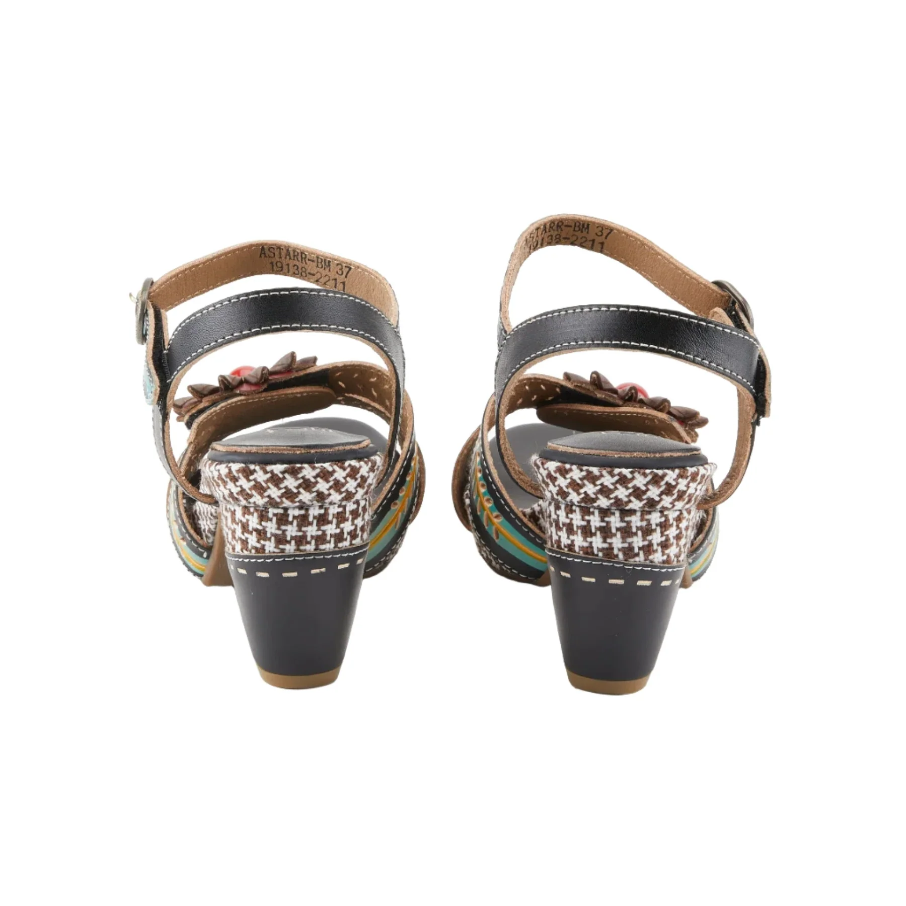 L'Artiste by Spring Step Women's Astarr Sandals - Black Multi - Image 4