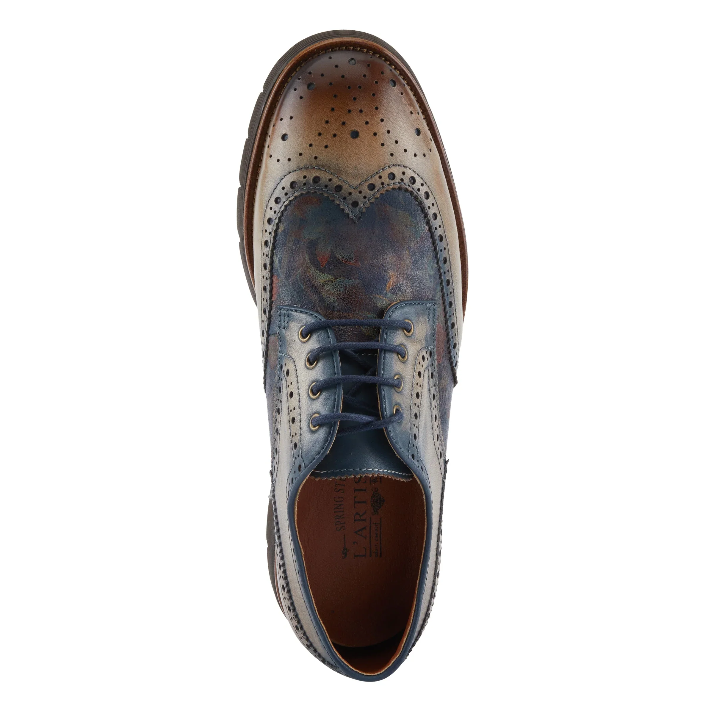 L'Artiste by Spring Step Men's Beaufort Oxford Shoe - Taupe Multi - Image 6