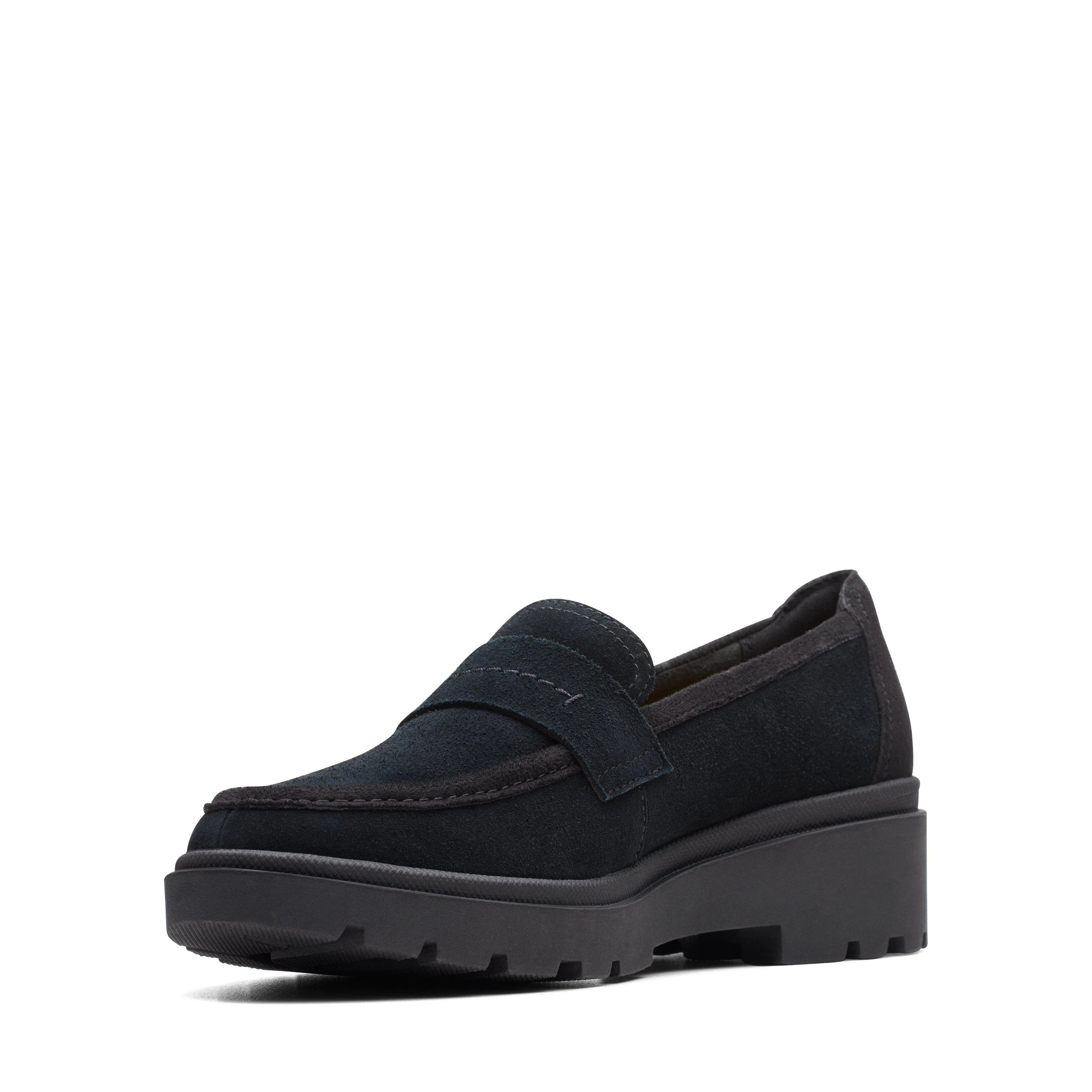 Clarks Women's Calla Ease Loafer - Black Suede - Image 4