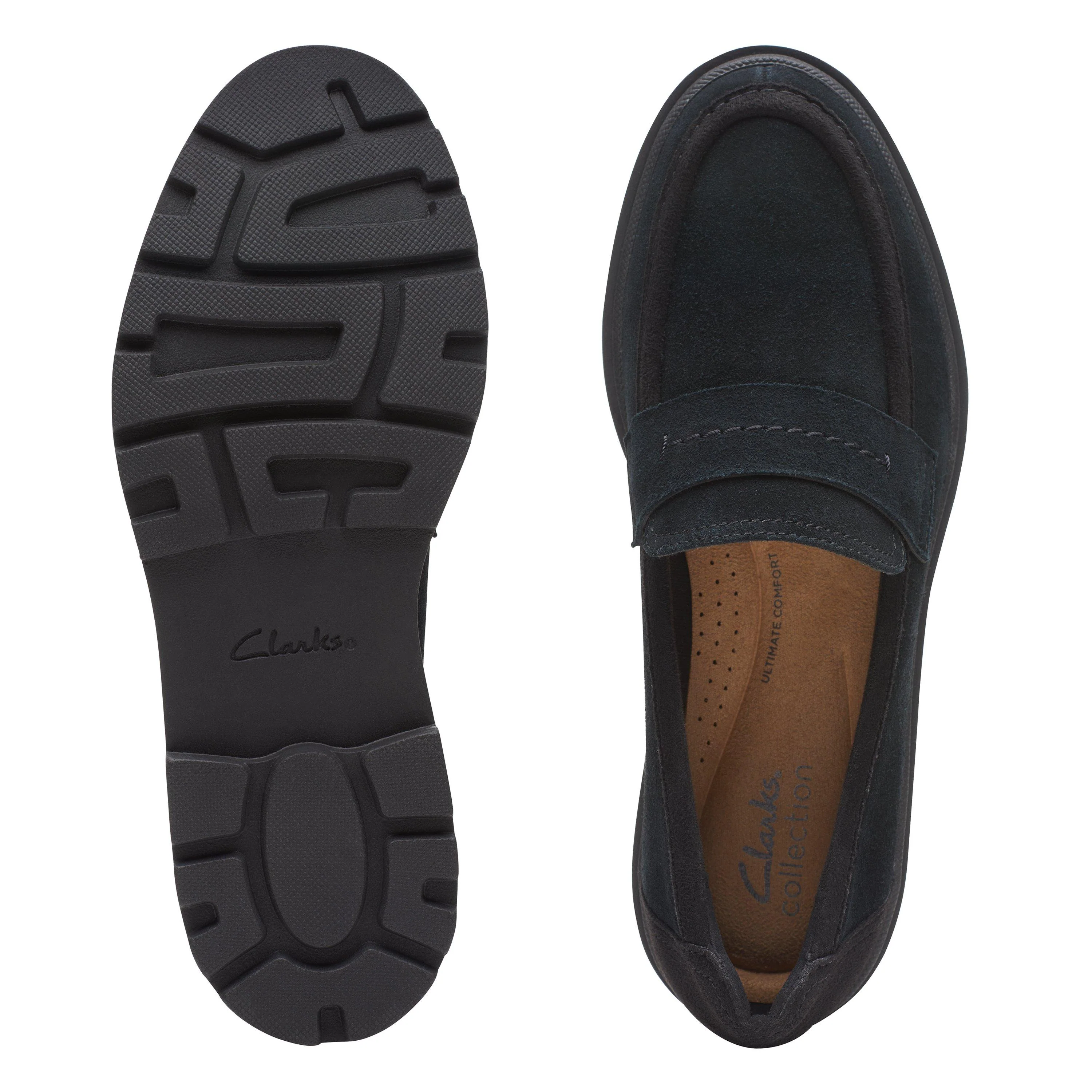 Clarks Women's Calla Ease Loafer - Black Suede - Image 7