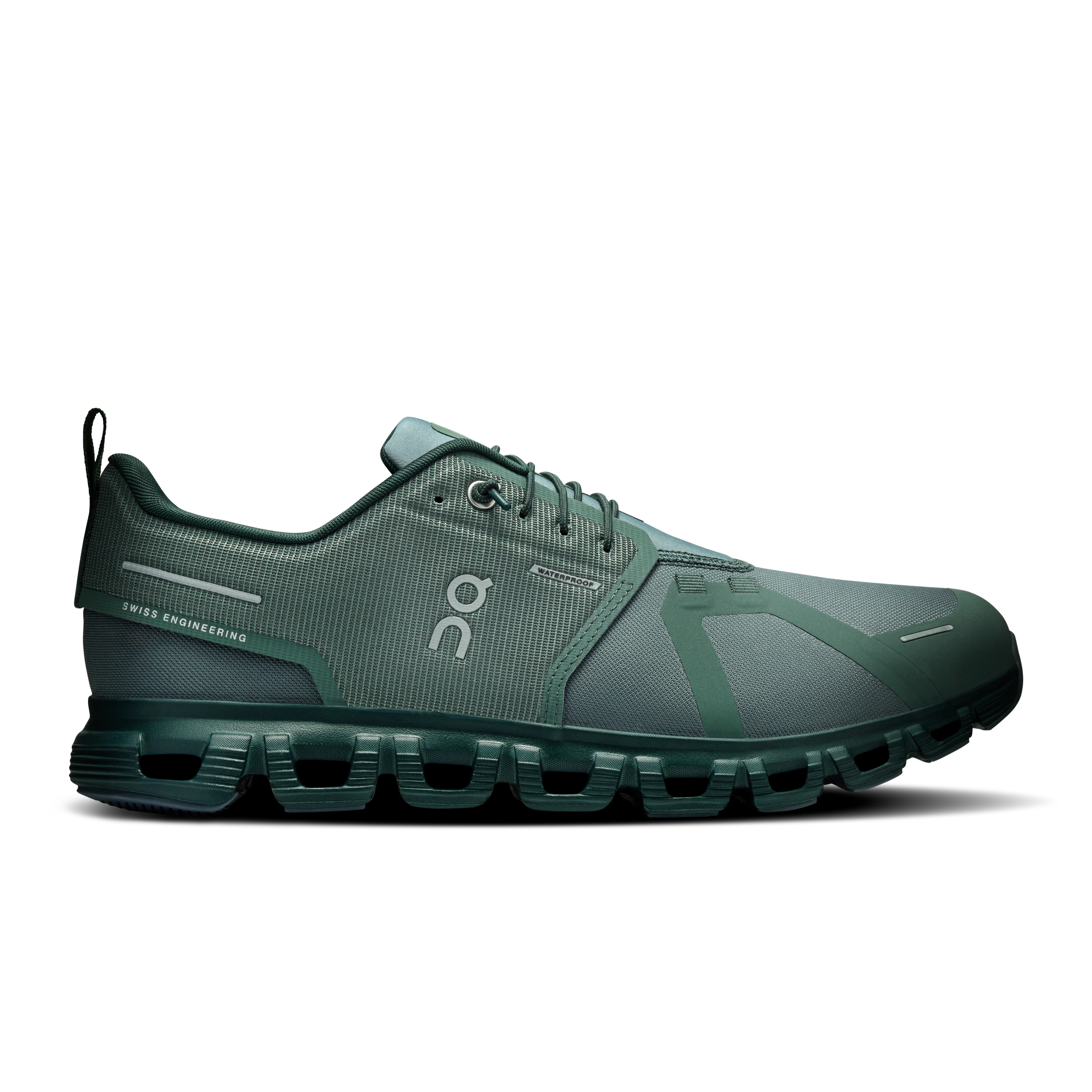 On Running Men's Cloud 6 Waterproof Runnig Shoes - Olive/Evergreen - Image 2