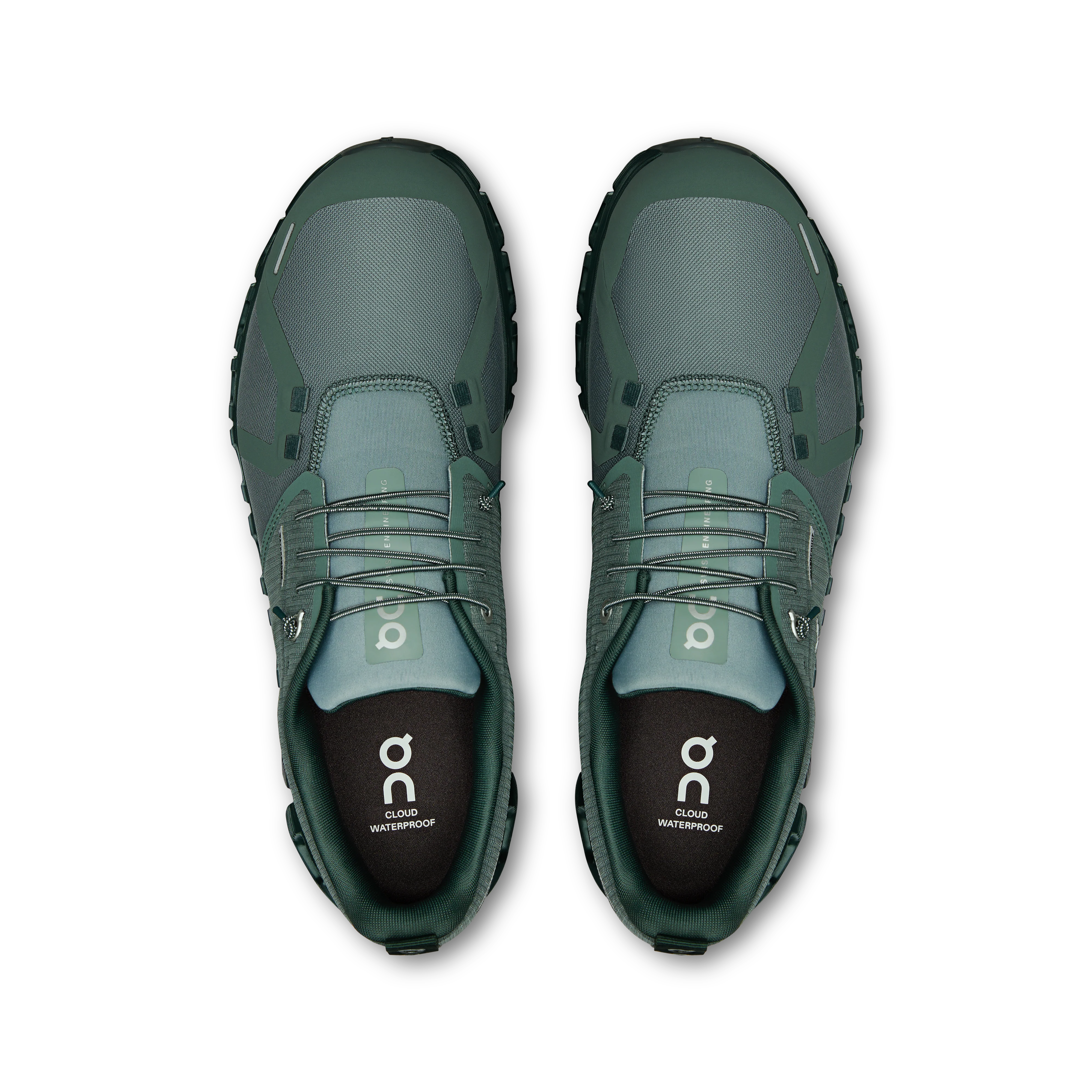 On Running Men's Cloud 6 Waterproof Runnig Shoes - Olive/Evergreen - Image 4