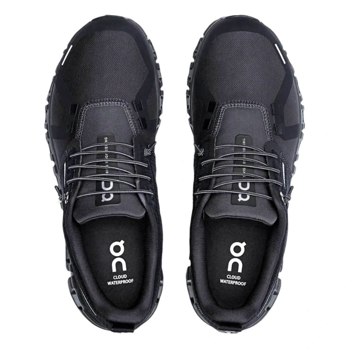 On Running Men's Cloud 6 Waterproof Athletic Shoe - All Black - Image 3