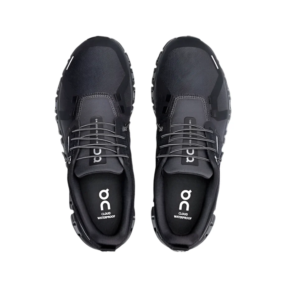 On Running Women's Cloud 6 Waterproof Athletic Shoe - All Black - Image 5