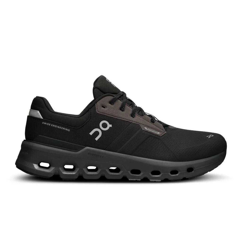 On Running Men's Cloudrunner 2 Waterproof Sneaker - Magnet/Black - Image 3