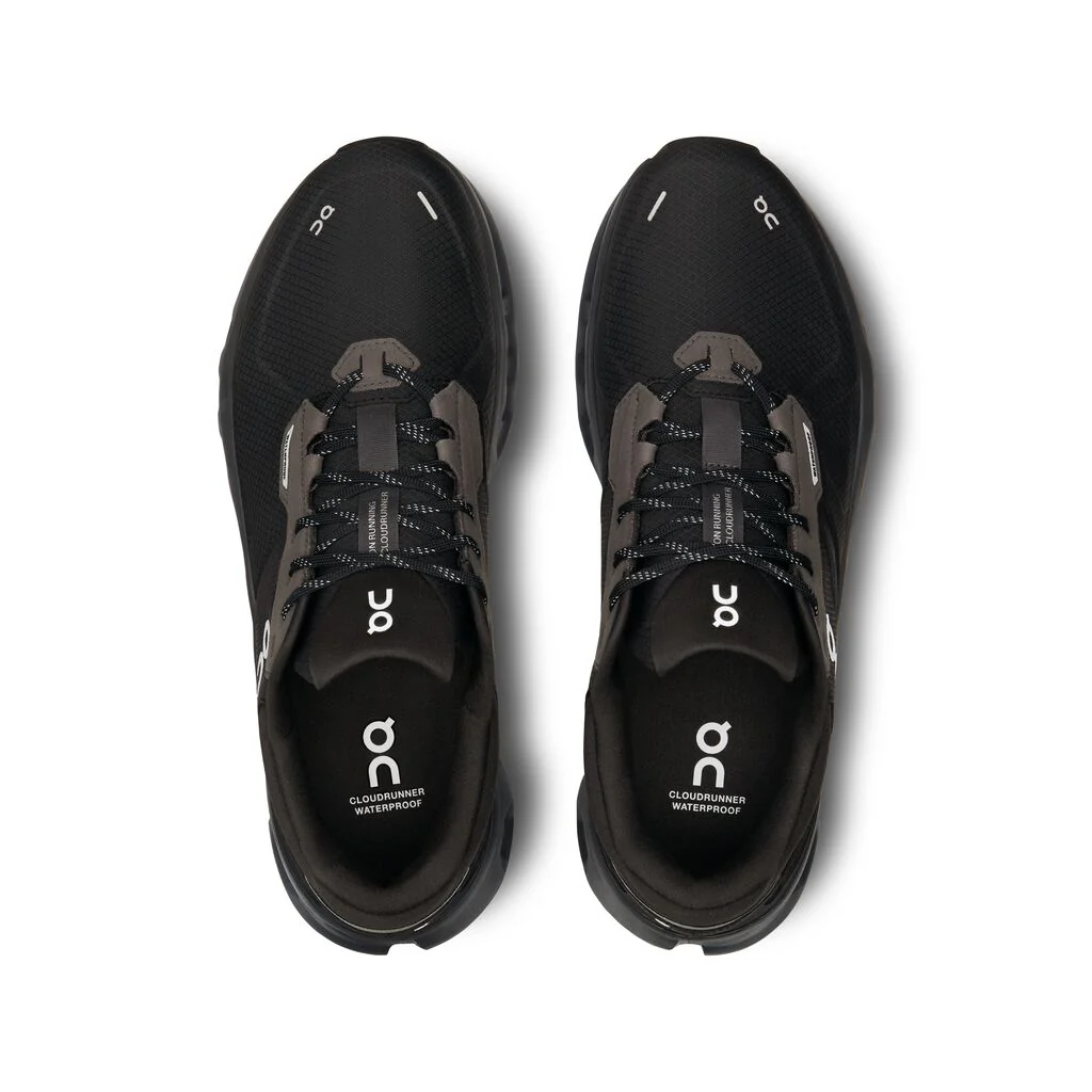 On Running Men's Cloudrunner 2 Waterproof Sneaker - Magnet/Black - Image 4