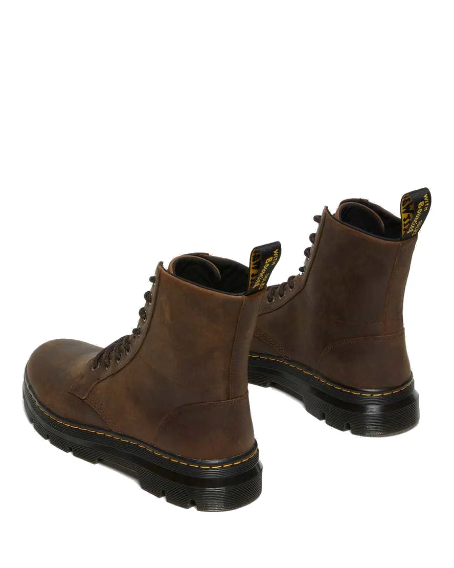 Dr. Martens Men's Combs Crazy Horse Leather Casual Boots - Dark Brown - Image 2