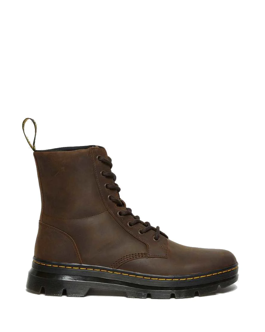 Dr. Martens Men's Combs Crazy Horse Leather Casual Boots - Dark Brown - Image 3