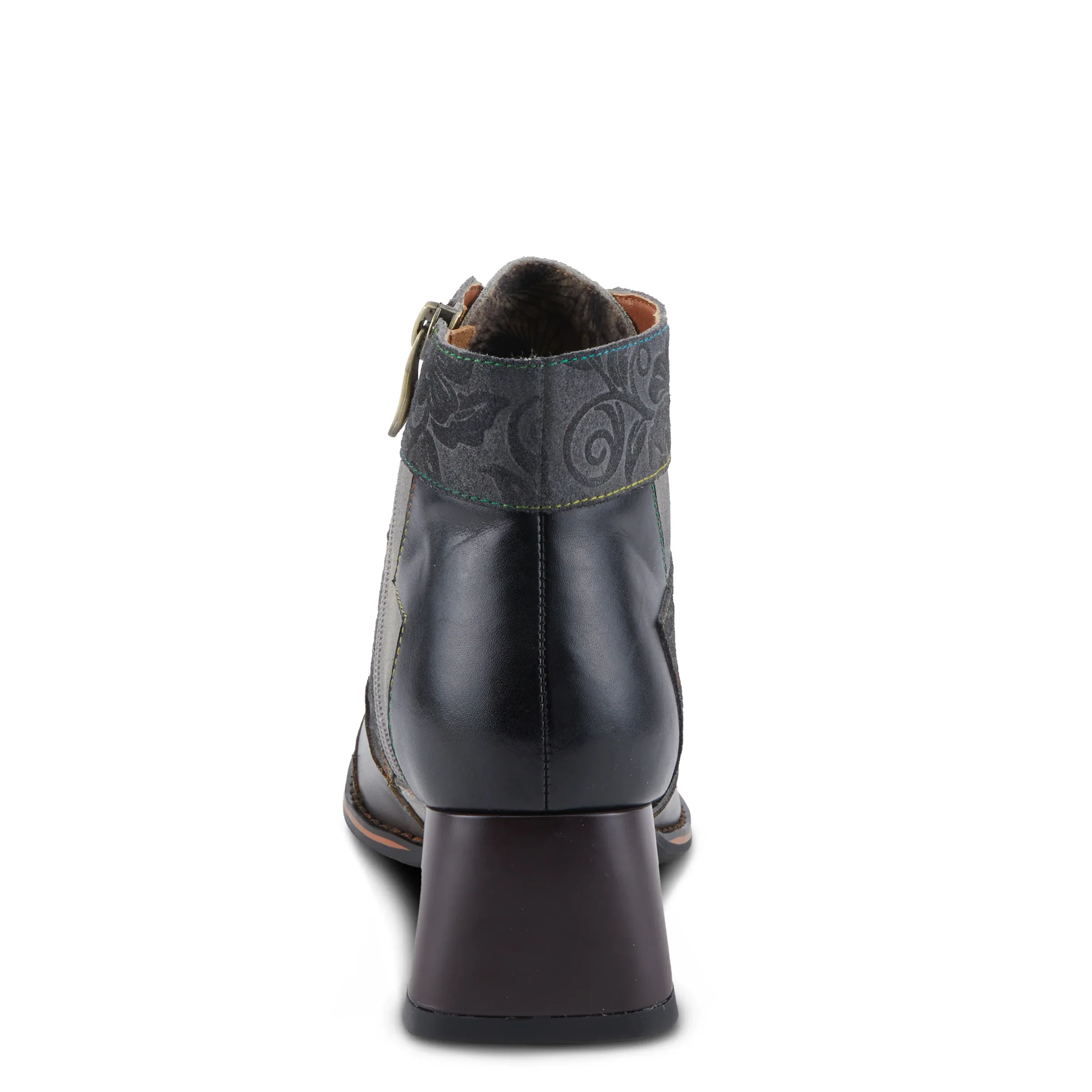 L'Artiste by Spring Step Women's Copine Chunky Heel Bootie - Black Multi - Image 5