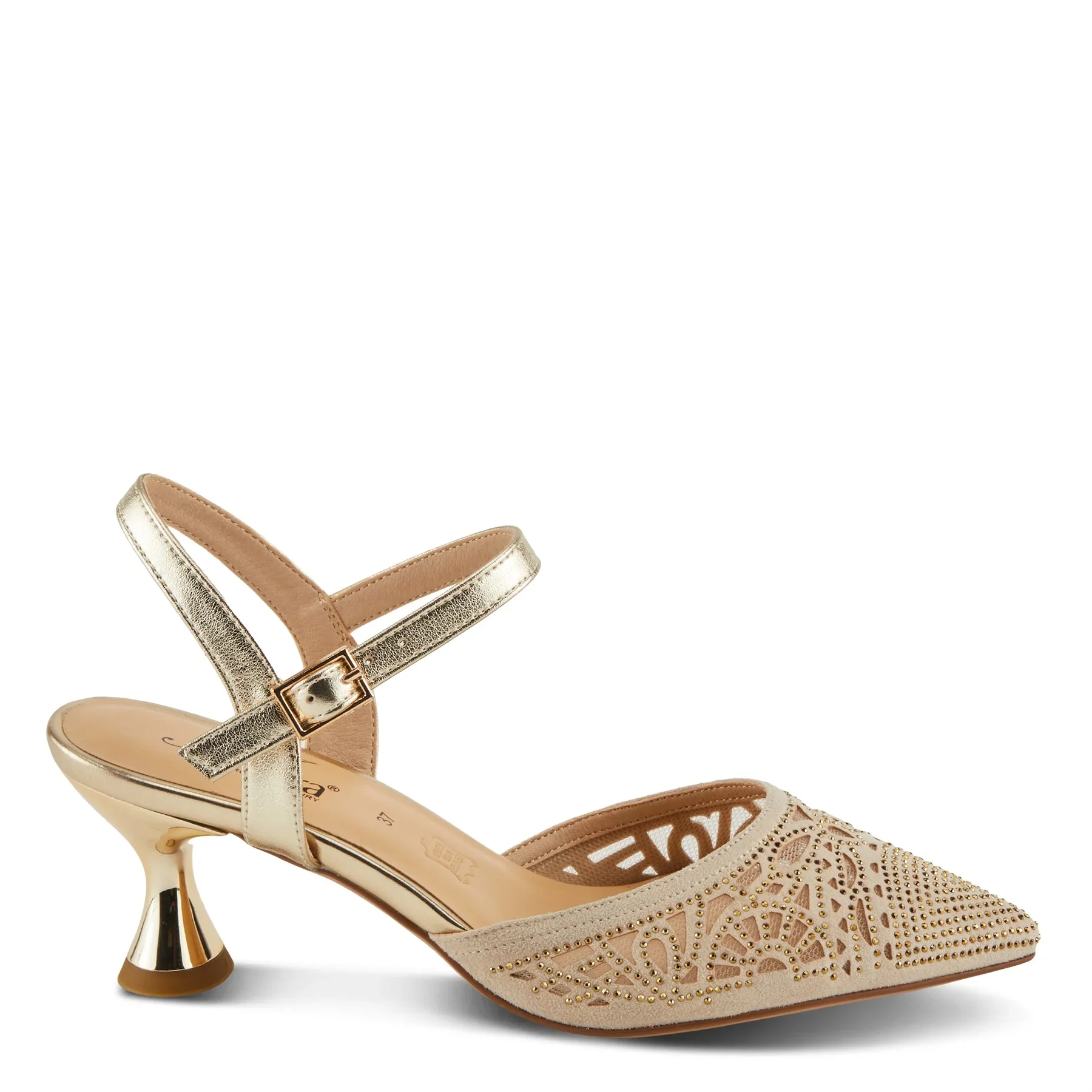 Azura by Spring Step Women's Delicate Sandals - Soft Gold - Image 3