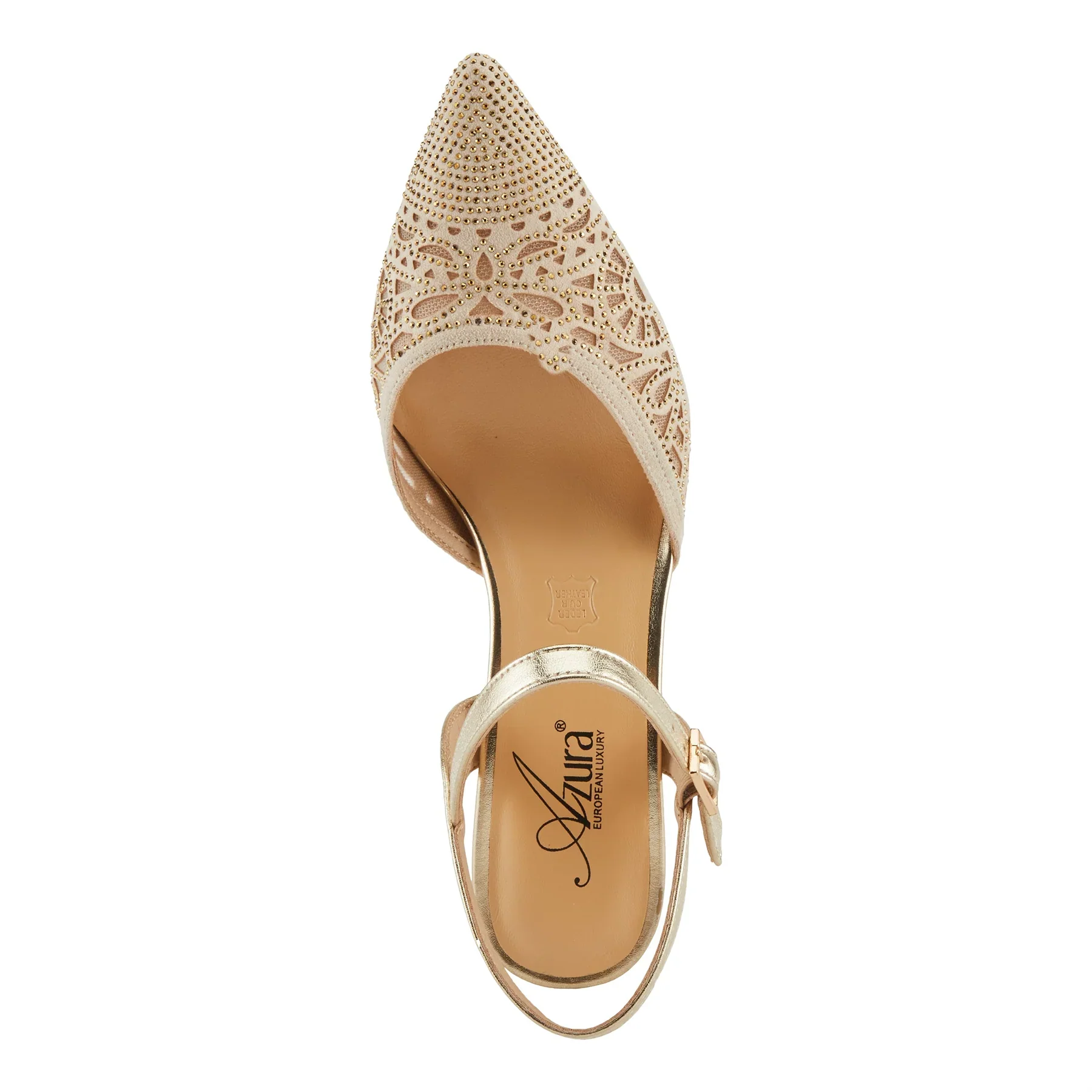 Azura by Spring Step Women's Delicate Sandals - Soft Gold - Image 6