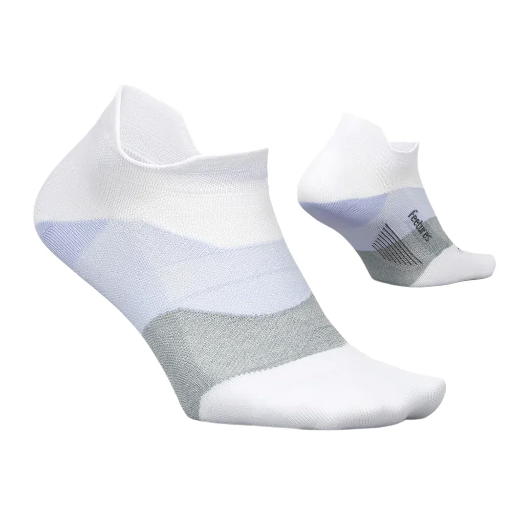 Feetures Women's Elite Ultra No Show Tab Sock - White Lilatech - Image 2