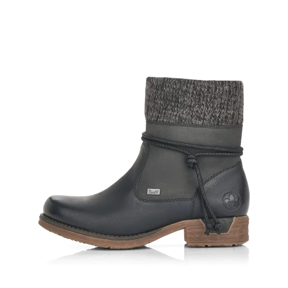 Rieker Women's Fee Boot - Schwartz/Anthrazit - Image 2