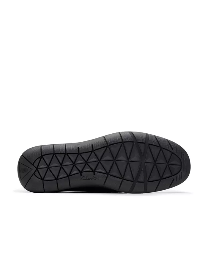 Clarks Men's Flexway Step Leather Slip Ons - Black - Image 5