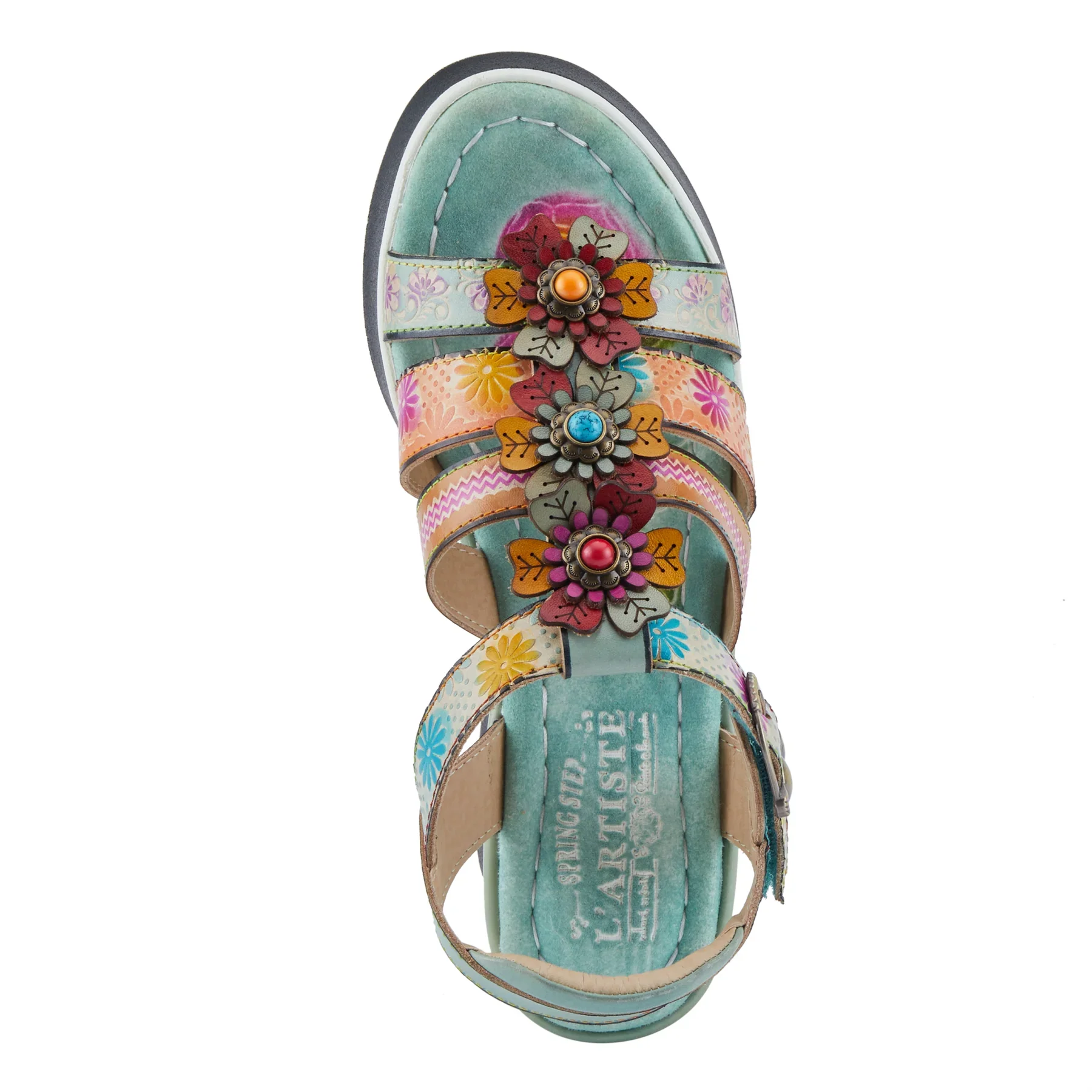 L'Artiste by Spring Step Women's Floralbloom - Mint Green Multi - Image 4