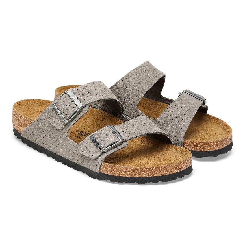 Birkenstock Women's Arizona Suede Embossed - Dotted Stone Coin - Image 2