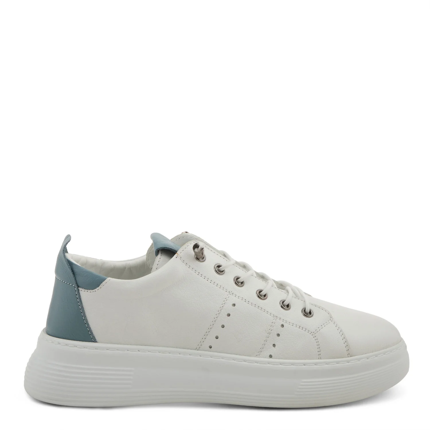 Spring Step Women's France Trendy Leather Sneaker - Blue Multi - Image 3