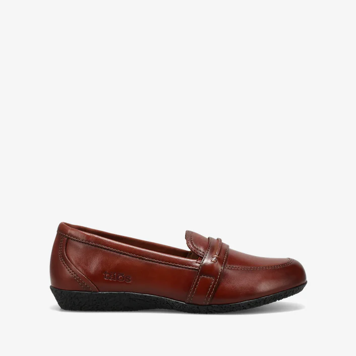 Taos Women's Gabby Slip-On Leather Loafers - Cognac - Image 4