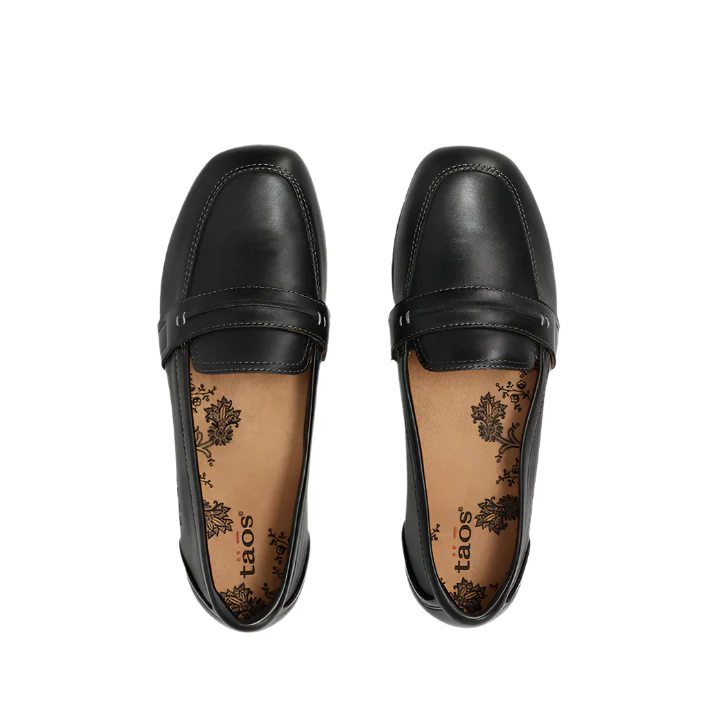 Taos Women's Gabby Slip On Leather Loafer - Black - Image 2