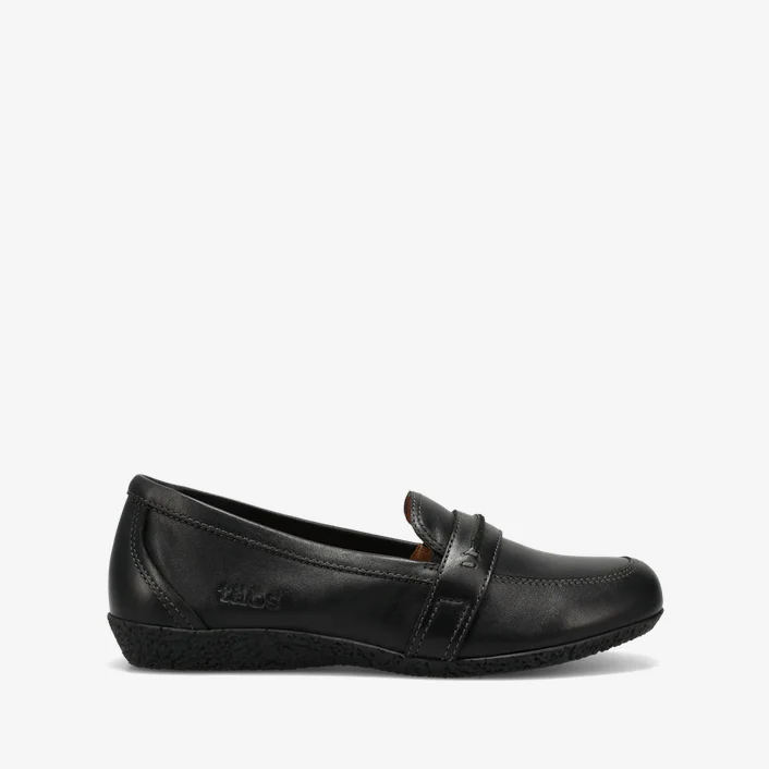 Taos Women's Gabby Slip On Leather Loafer - Black - Image 4