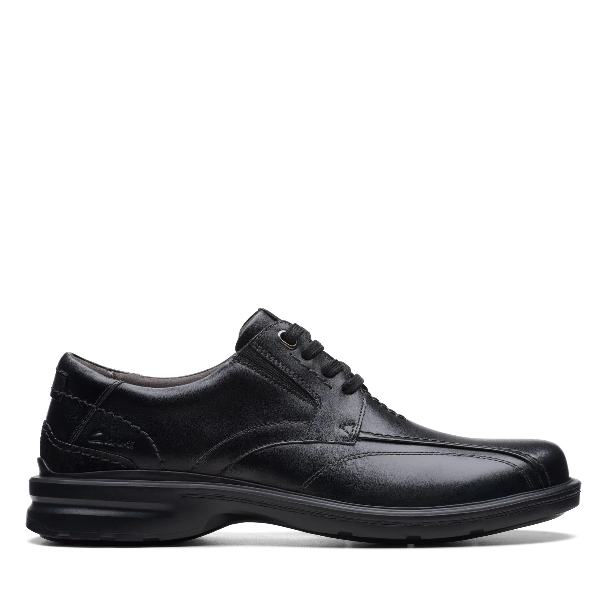 Clarks Men's Gessler Lace - Black Leather - Image 2