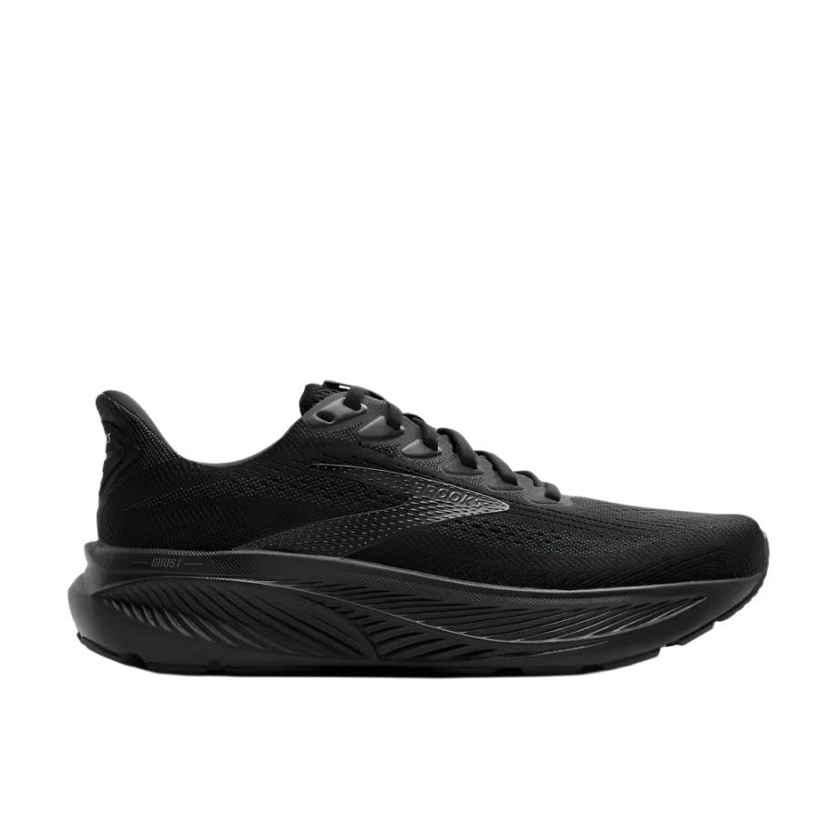Brooks Men's Ghost 17 Dynamic Road Running Sneaker - Black/Black/Ebony - Image 3
