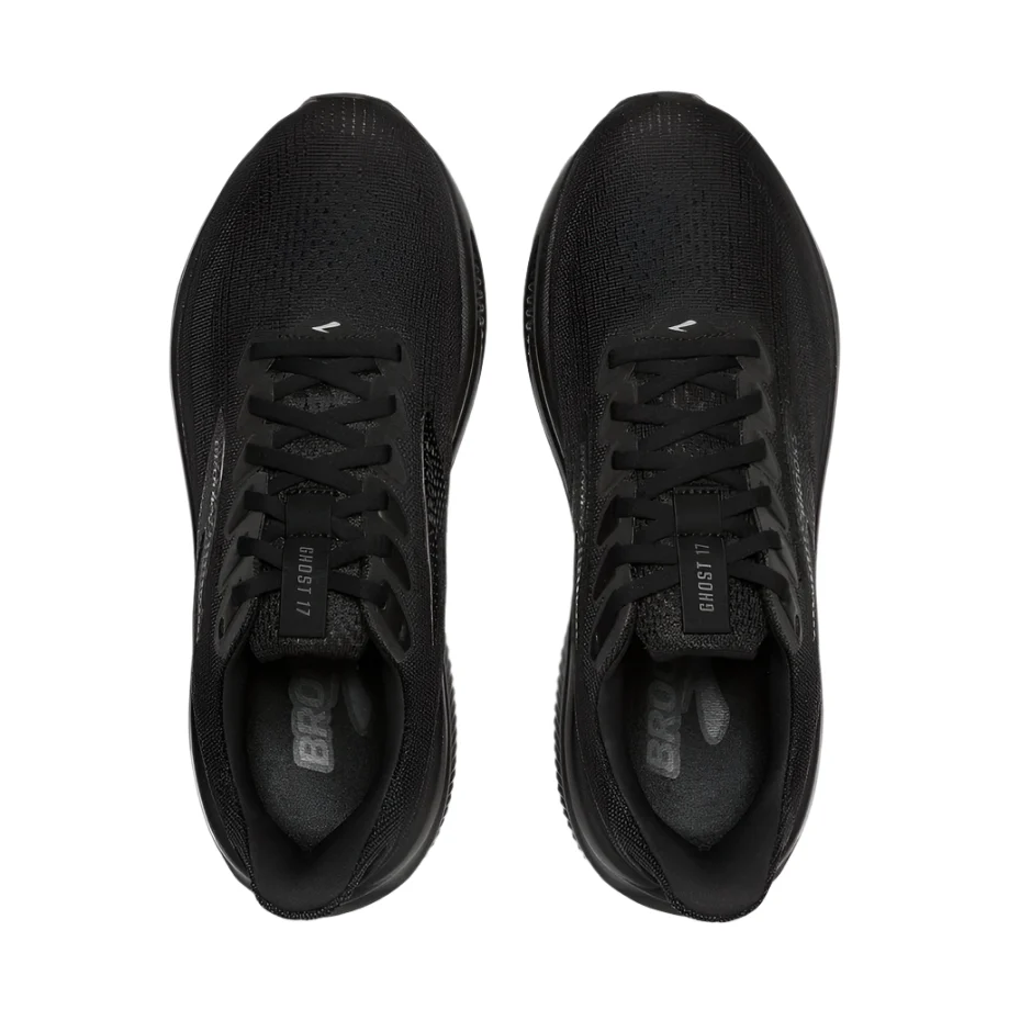 Brooks Men's Ghost 17 Dynamic Road Running Sneaker - Black/Black/Ebony - Image 5