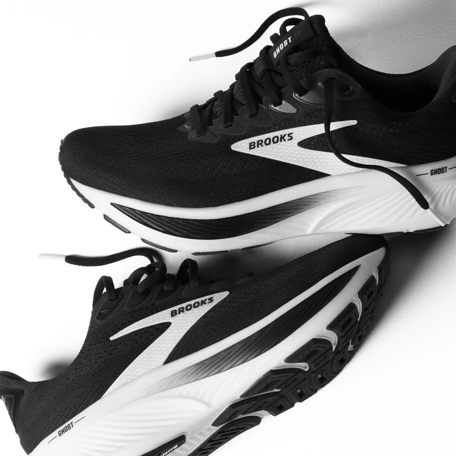Brooks Women's Ghost 17 Dynamic Road Running Sneaker - Black/Grey/White - Image 7