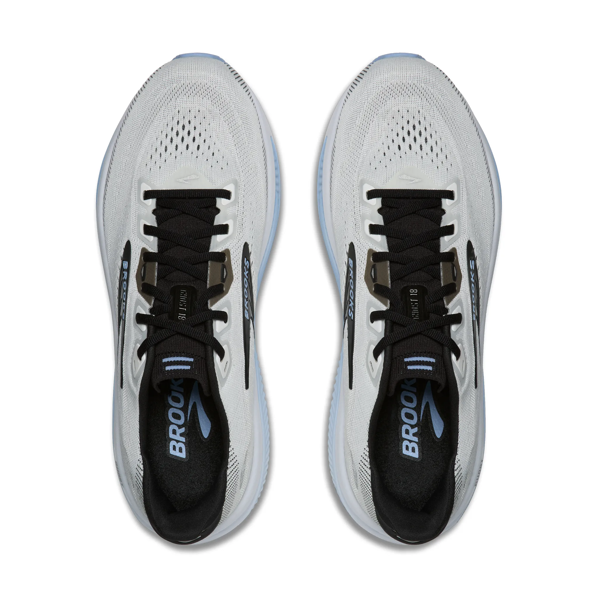 Brooks Men's Ghost 18 Running Shoe - White/Black/Open Air - Image 4