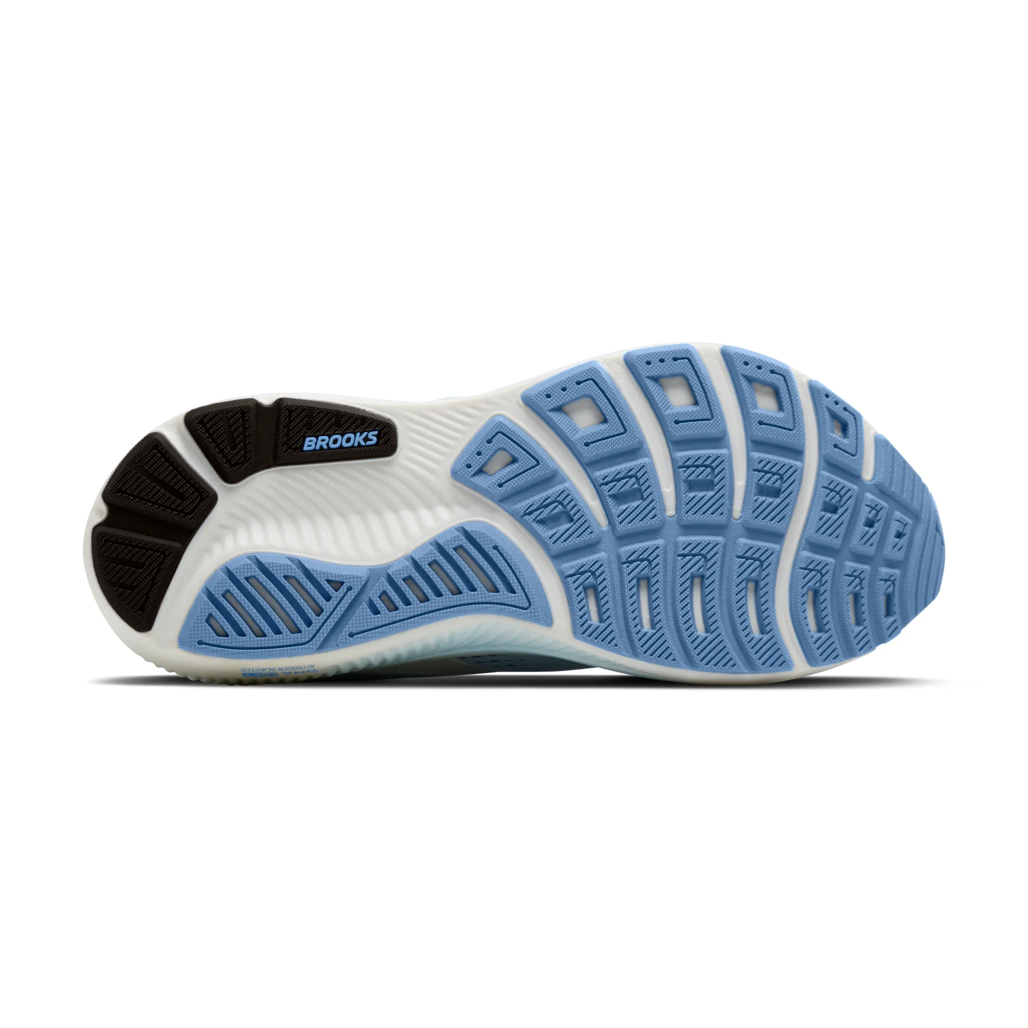 Brooks Men's Ghost 18 Running Shoe - White/Black/Open Air - Image 6