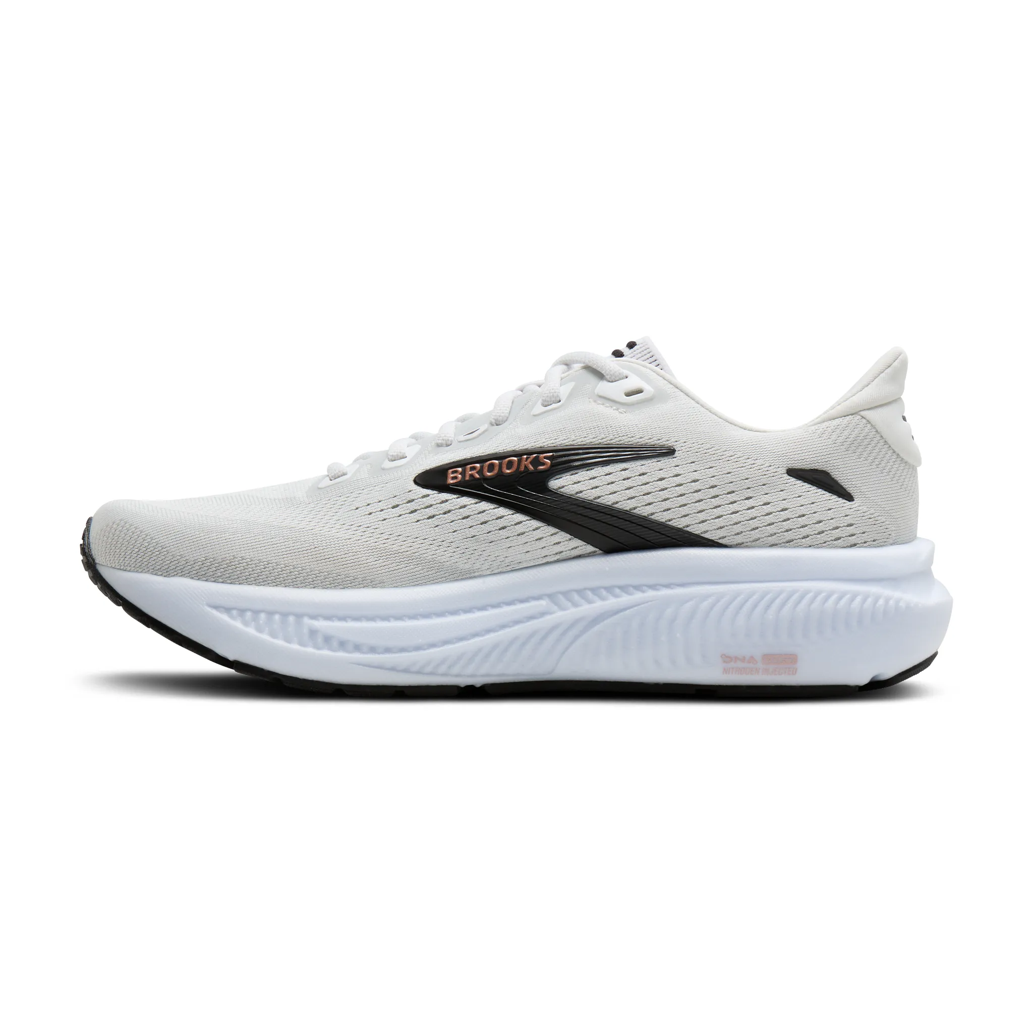 Brooks Women's Ghost 18 Running Shoe - White/Black/Rose Gold - Image 2