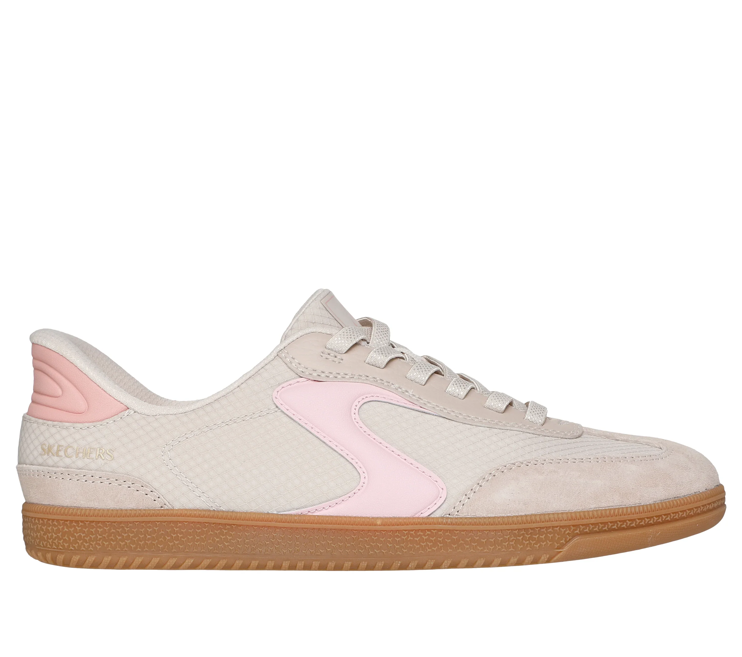 Skechers Women's Hothshot Everyday Ease Slip-In Sneaker - Natural/Pink - Image 3