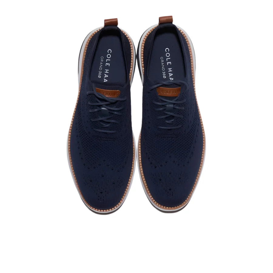 Cole Haan Hurrion Stitchlite Wingtip Oxford Shoes - Navy - Image 5