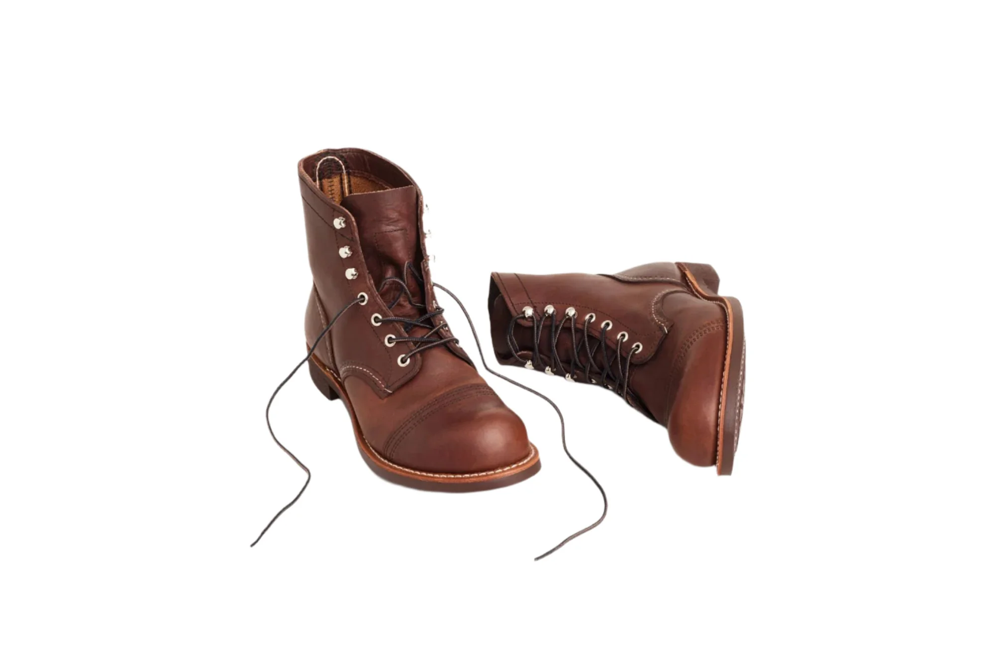 Red Wing Men's Iron Ranger Round Toe Boots - Amber - Image 3