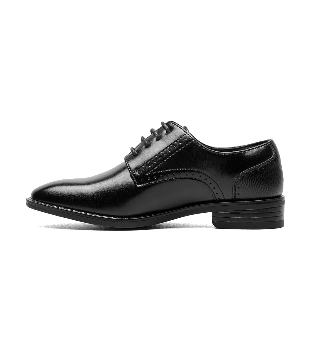 Stacy Adams Boys Kalvin Plain Toe Oxford - Black - Image 3