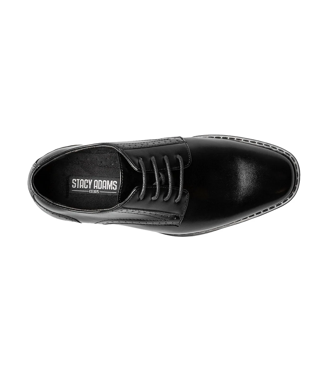 Stacy Adams Boys Kalvin Plain Toe Oxford - Black - Image 4