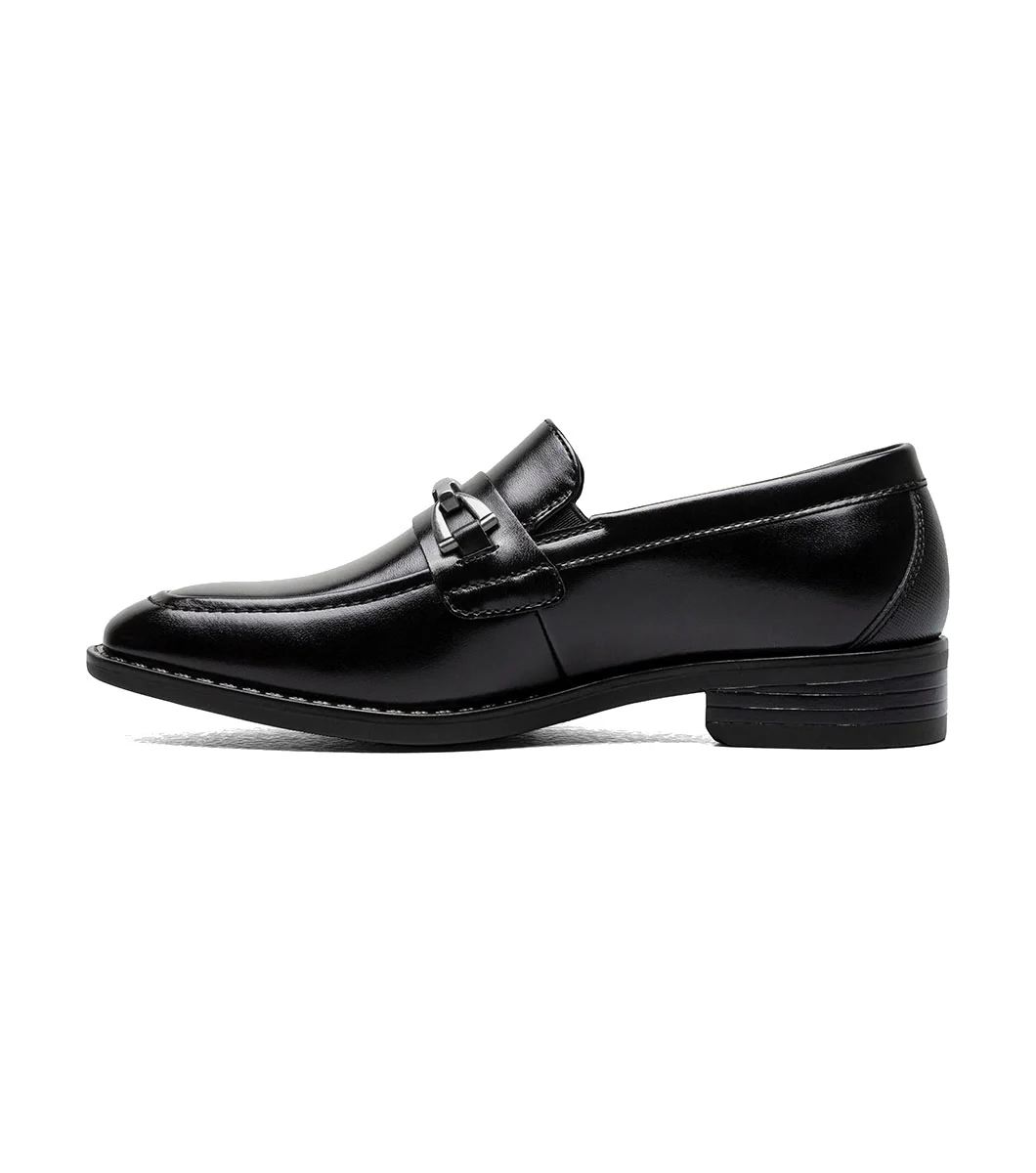 Stacy Adams Boys Kaylor Moc Toe Bit Slip On - Black - Image 3